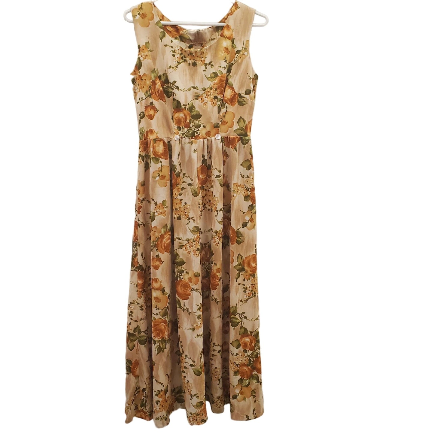 Vintage Handmade Floral Maxi Elegant Dress