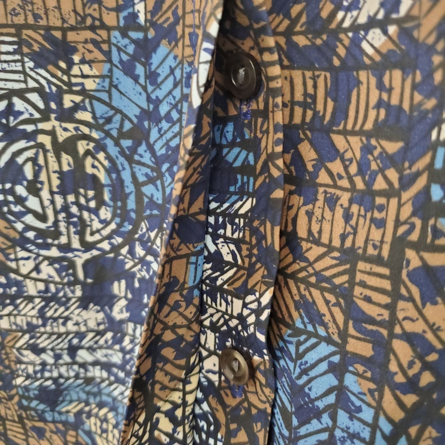 Vintage Elite multi-print pattern relaxed Long Sleeve Blouse