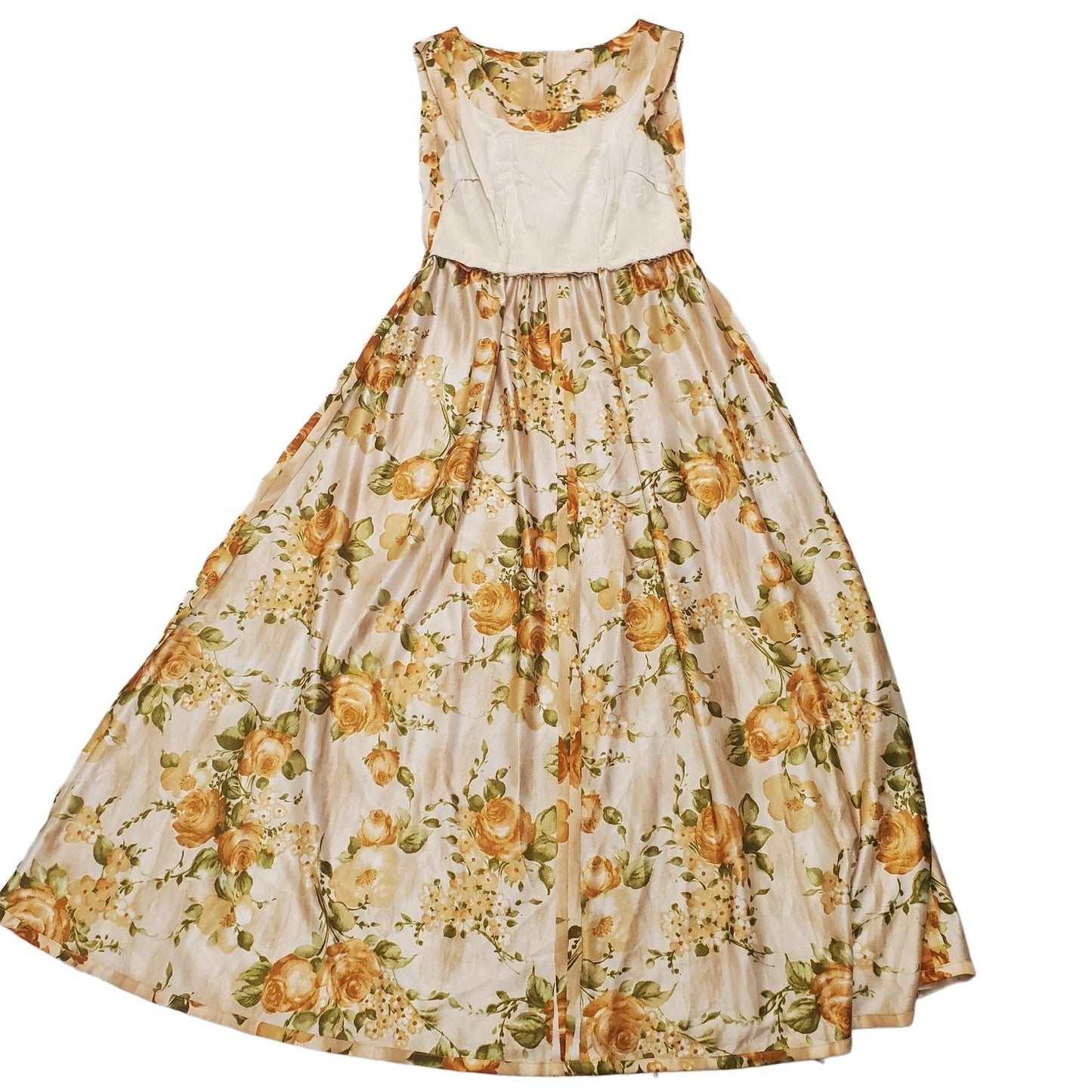Vintage Handmade Floral Maxi Elegant Dress