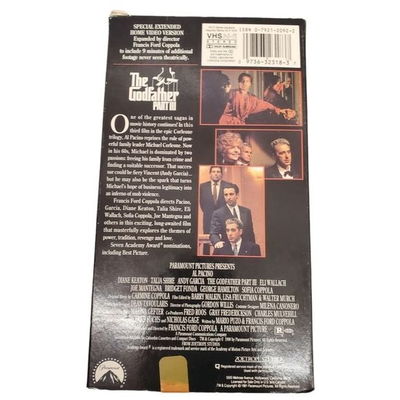 Vintage Paramount The Godfather Triology on VHS
