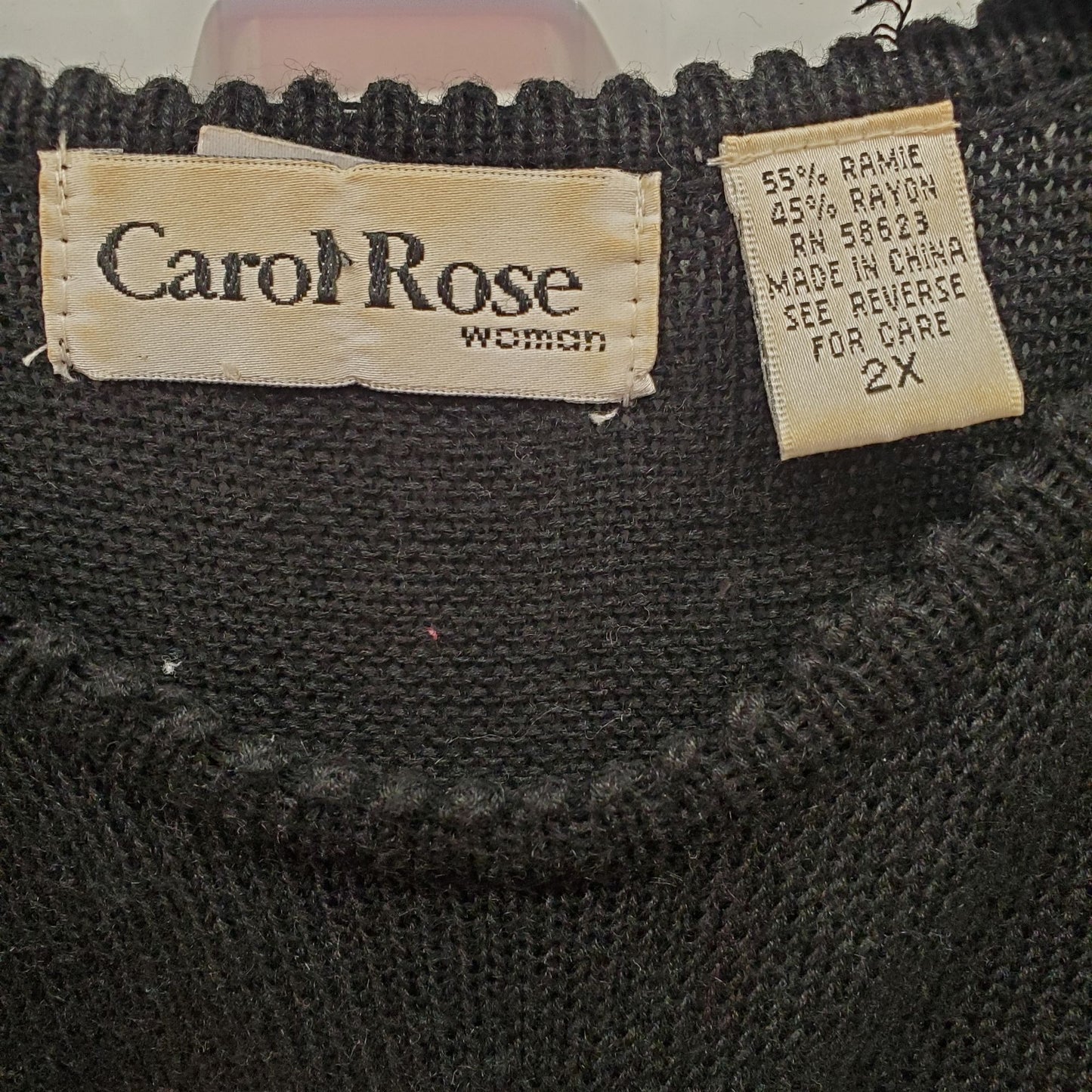 Vintage Carol Rose Woman Short Sleeve Blouse