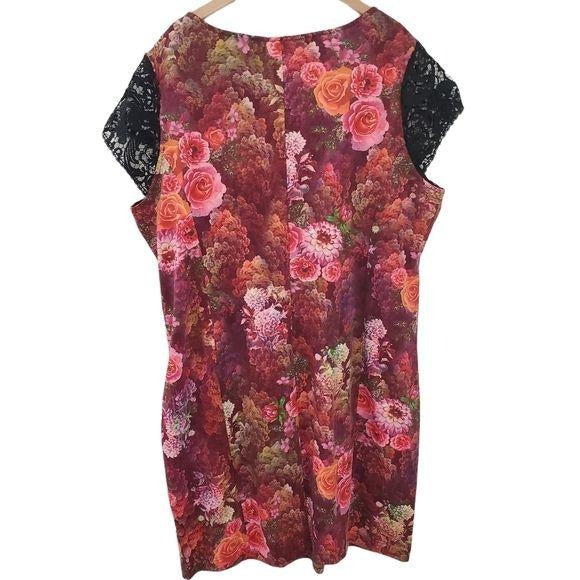 Nick Verreos | Floral Dress w/ Embroidery overlay