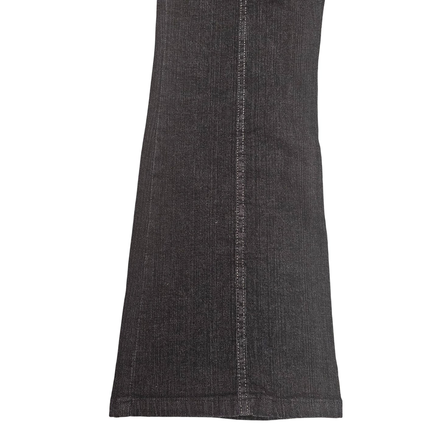 Vintage 1970s High-Waisted Dark wash Denim Jeans By Cybil & Marcy With Rhinestone Button Detail