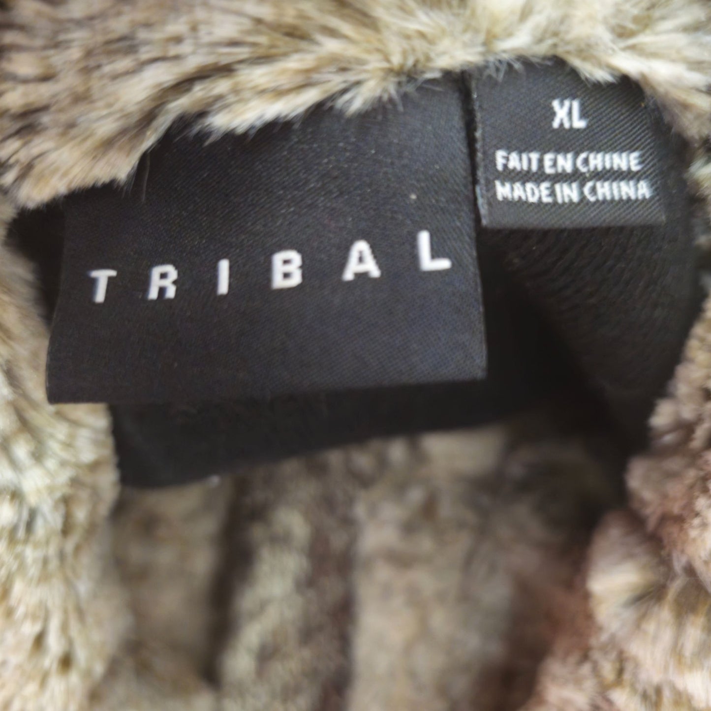 Tribal Faux Fur & Knit Vest | Womens Size XL