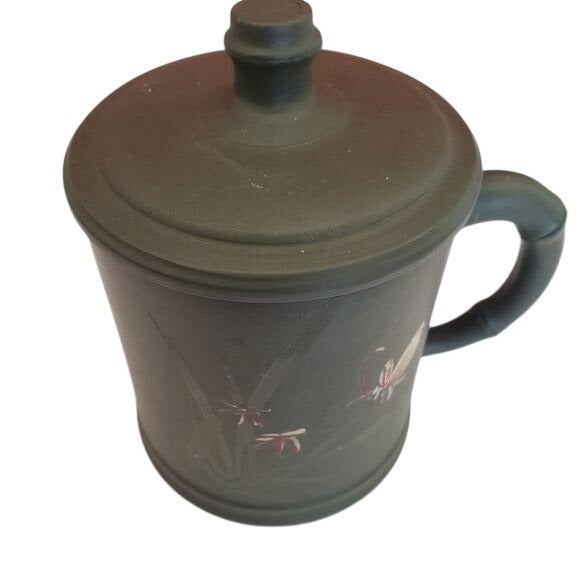 Vintage Stoneware Mug with Built in infuser