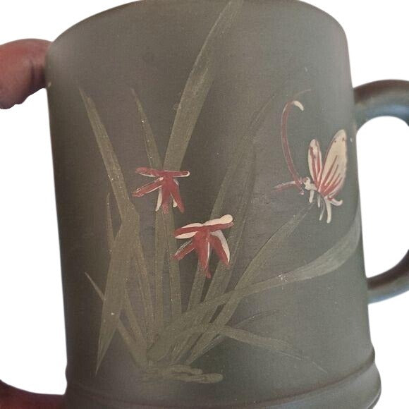 Vintage Stoneware Mug with Built in infuser