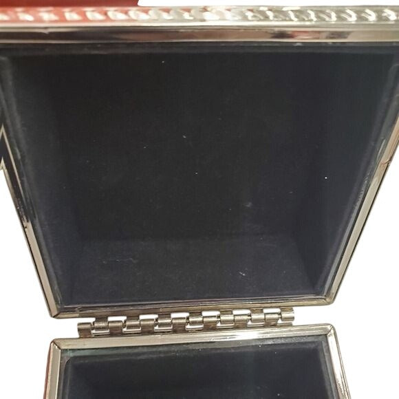 Velvet lined jewelry  glass chest box