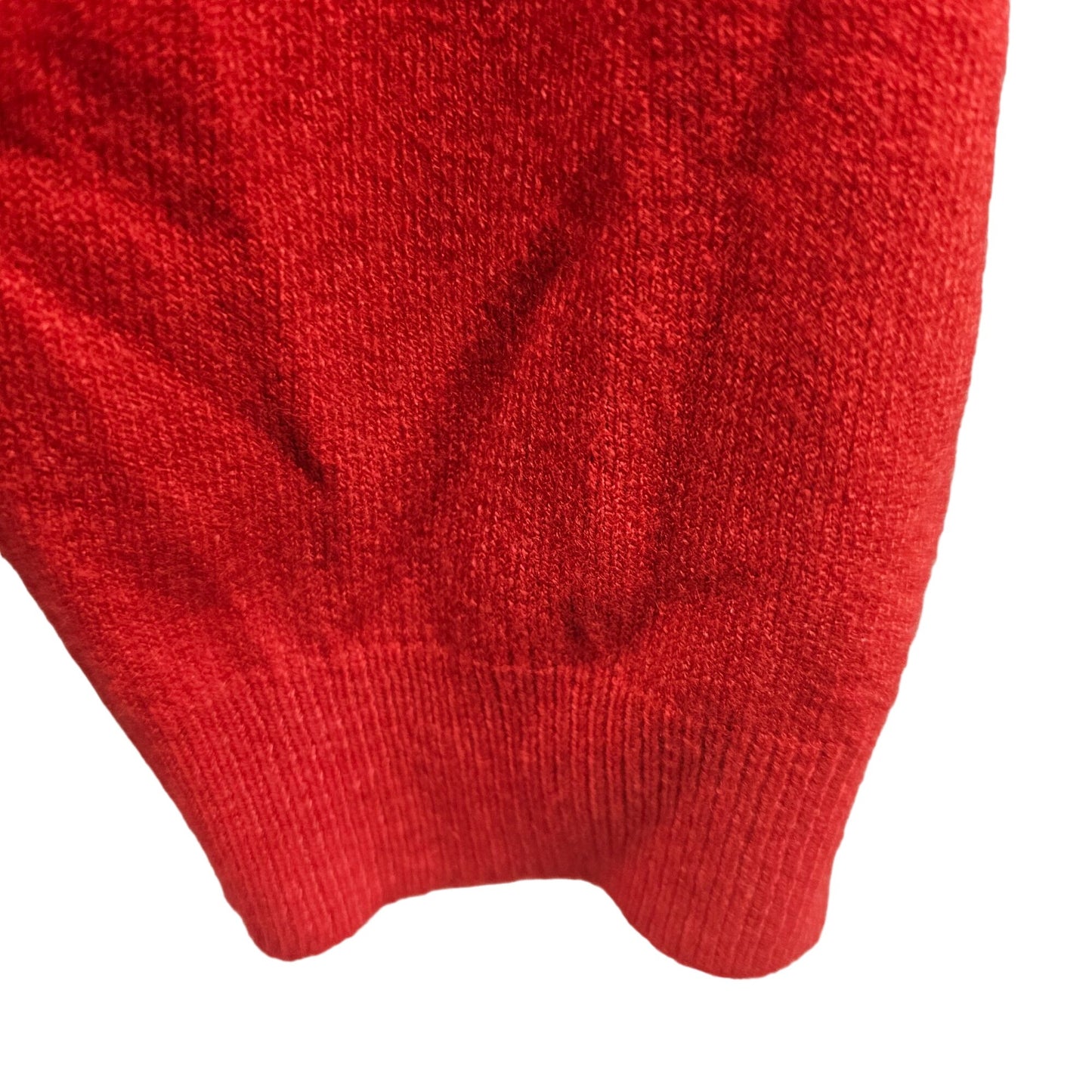 Gca Red Long-Sleeve Polka Dot Sweater With Pockets & Decorative Buttons