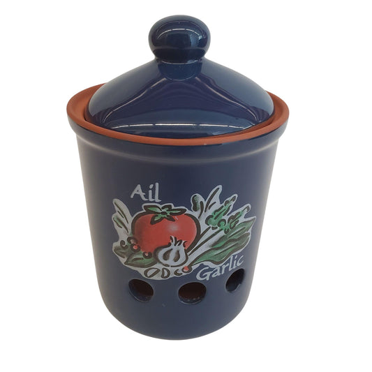 Stoneware garlic holder