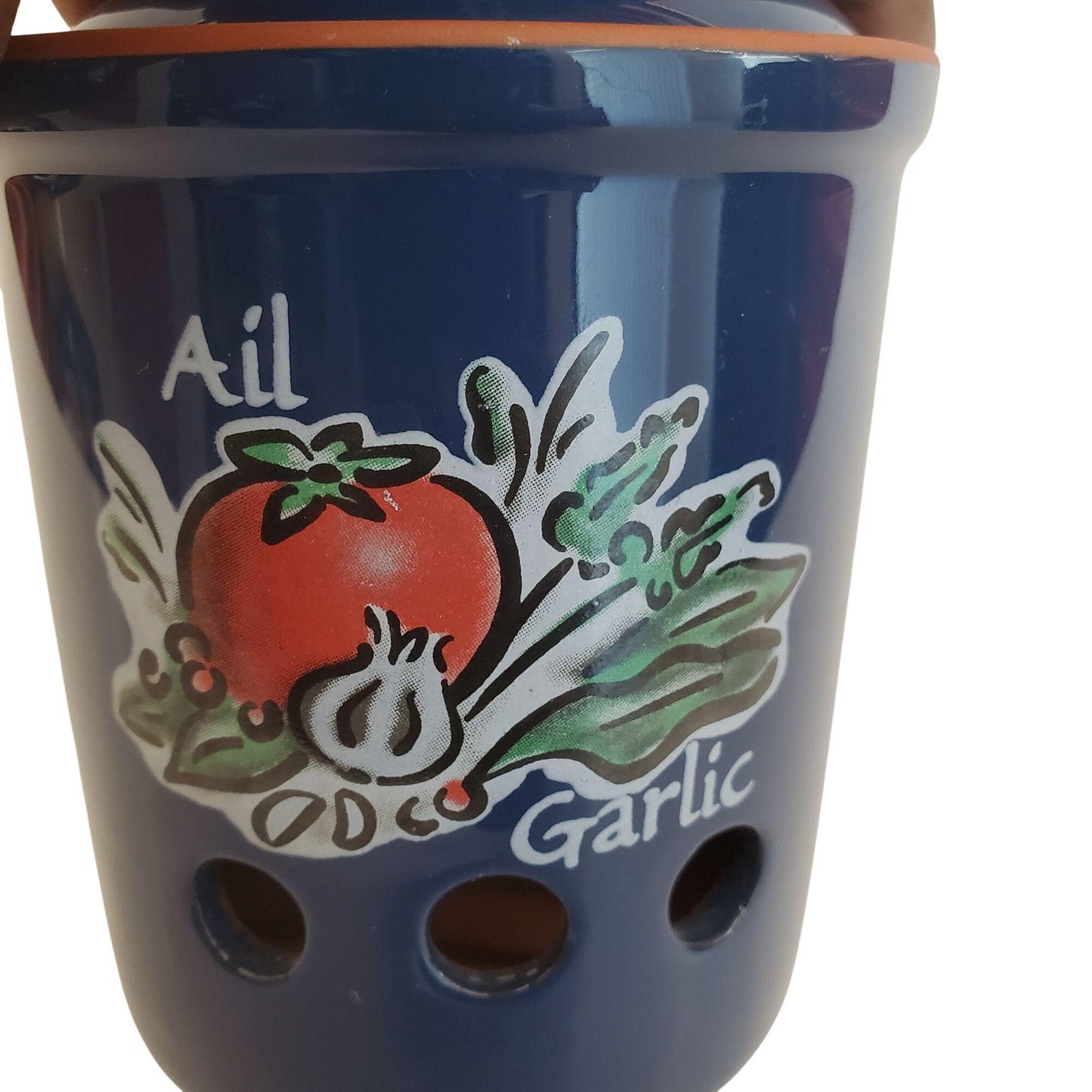 Stoneware garlic holder