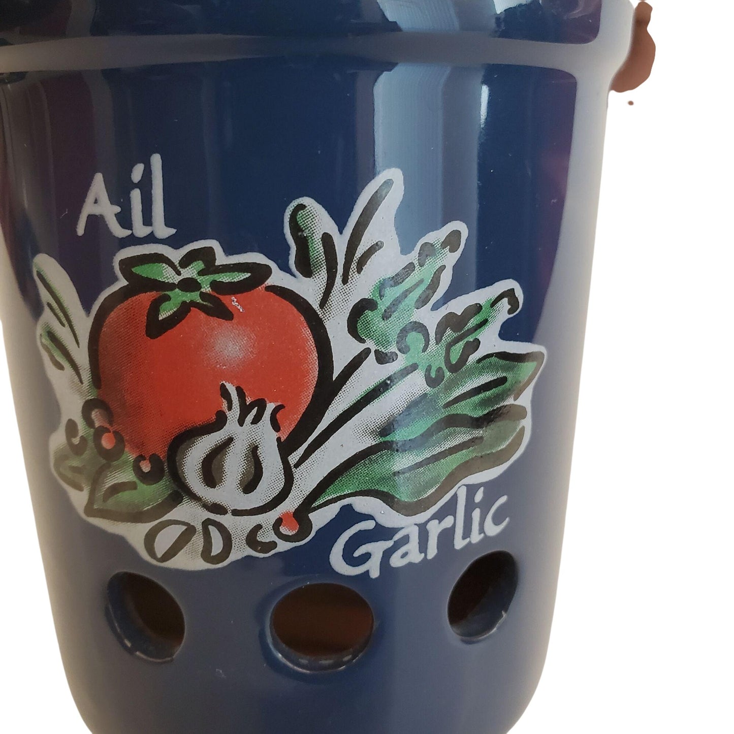Stoneware garlic holder