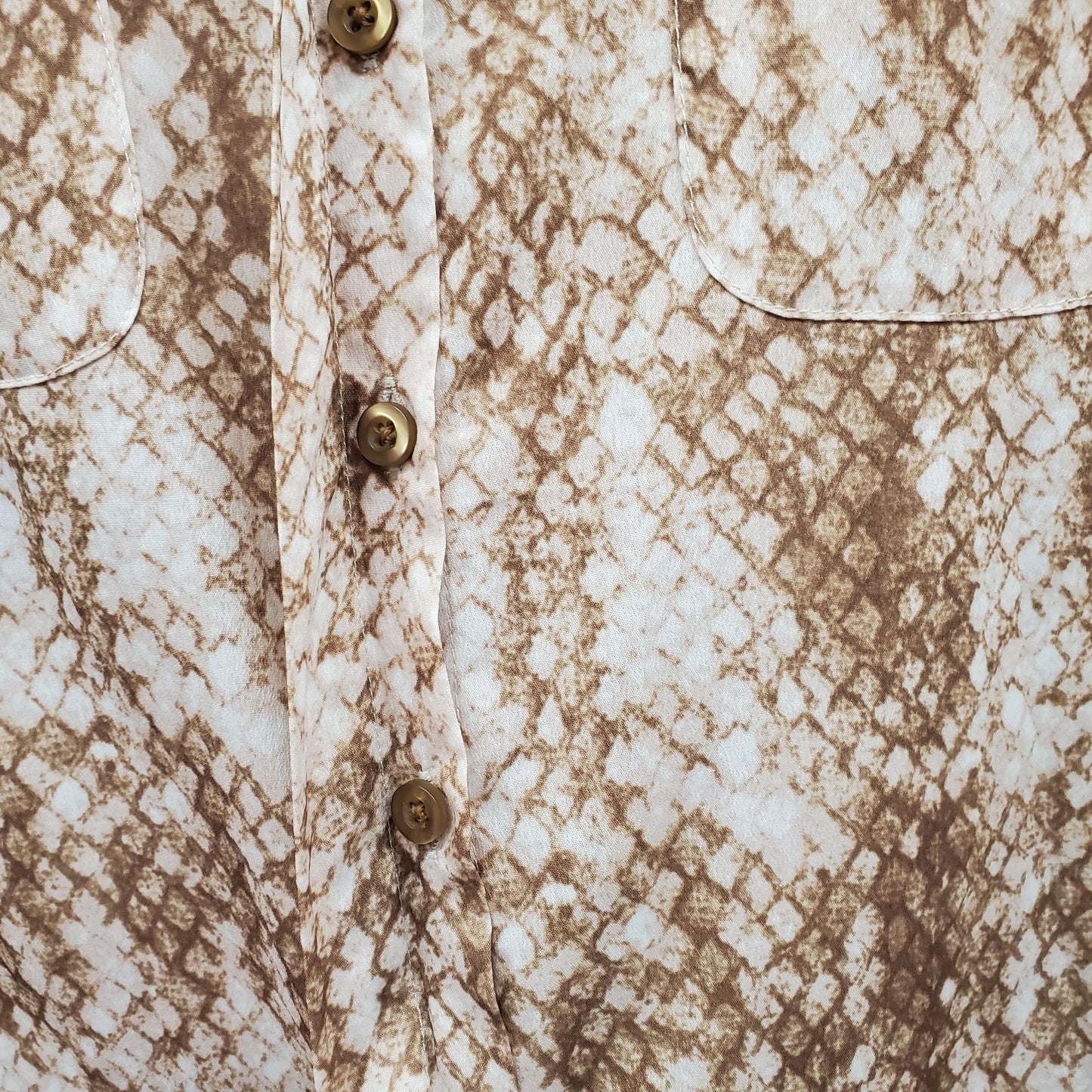 Vintage Haggar Button Up Snake Print Blouse