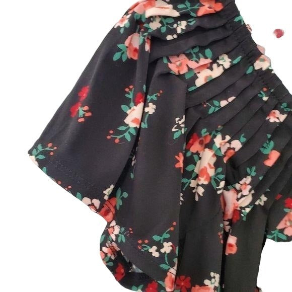 Style & Co | Floral Print Blouse with Pleat Detail