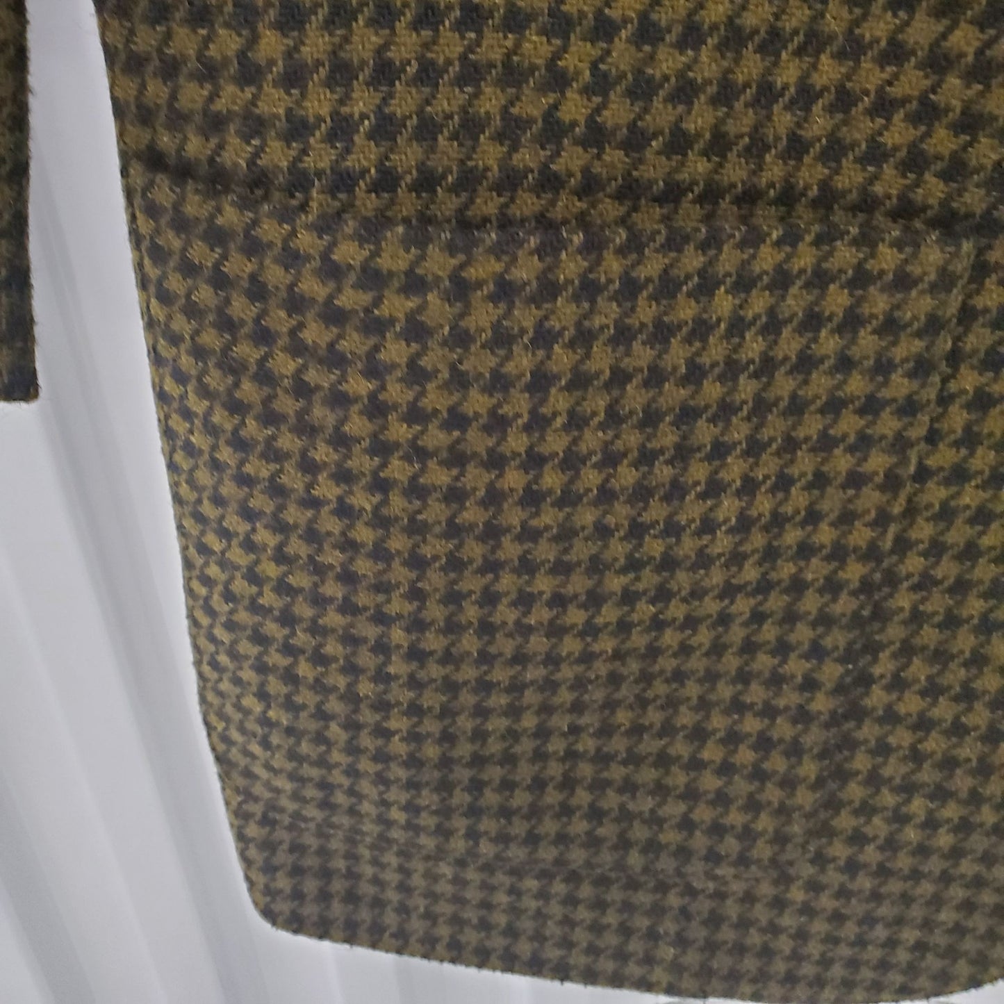 Vintage V-neck  Houndstooth Print Sport Coat Blazer