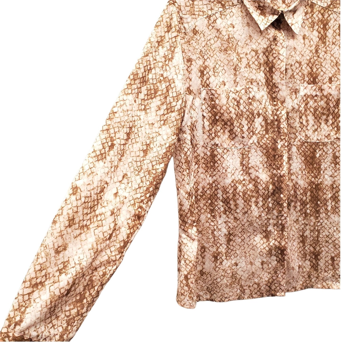 Vintage Haggar Button Up Snake Print Blouse