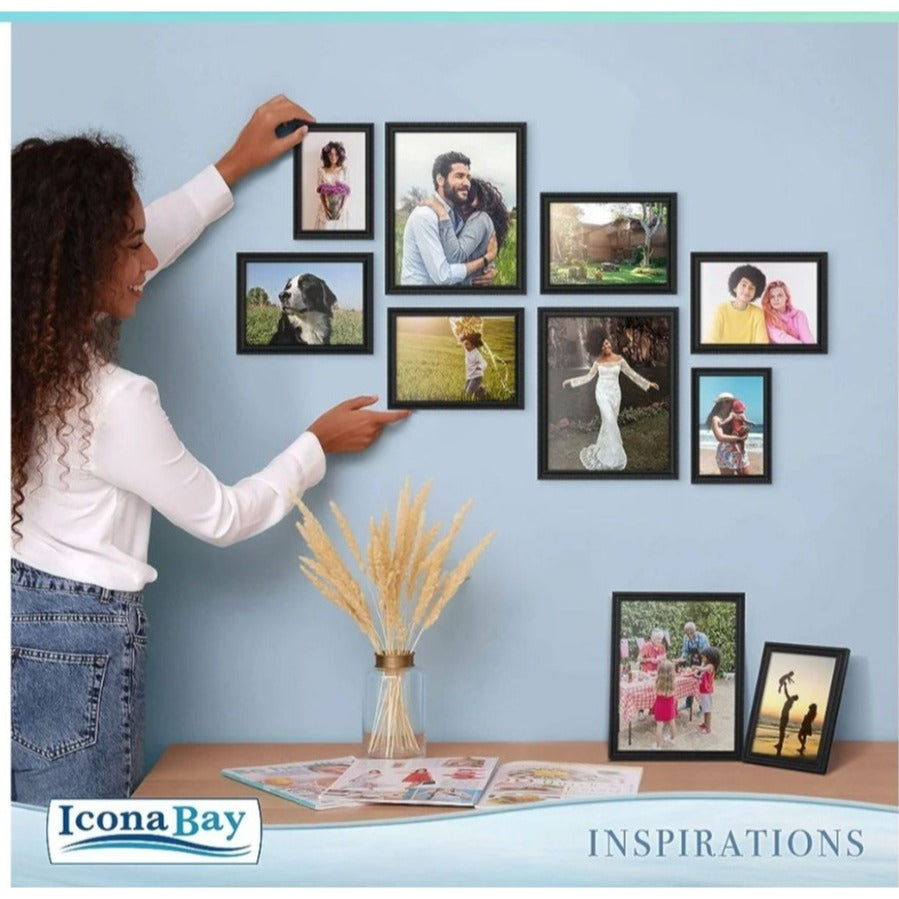 Icona Bay 5x7 Picture Frames (Black,4 Pack)