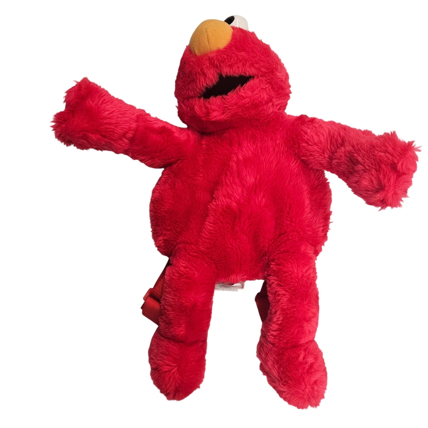 1997 Jim Henson Plush Elmo Backpack Knapsack With Adjustable Straps Red