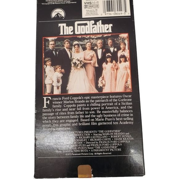 Vintage Paramount The Godfather Triology on VHS