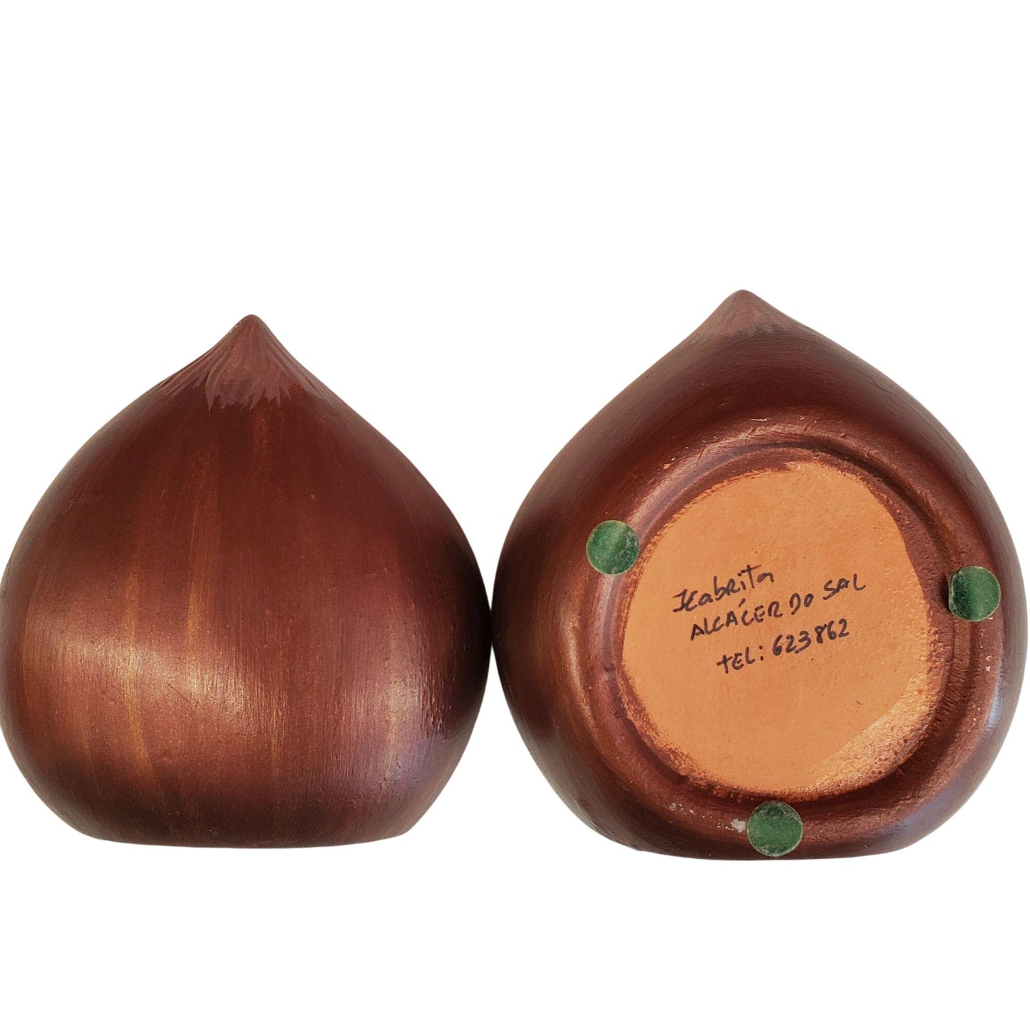 Vintage Stoneware Chestnut Jewellery Holder