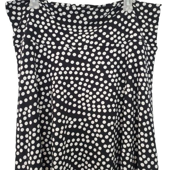 Popana Polka Dot Circle Stretchy Skirt