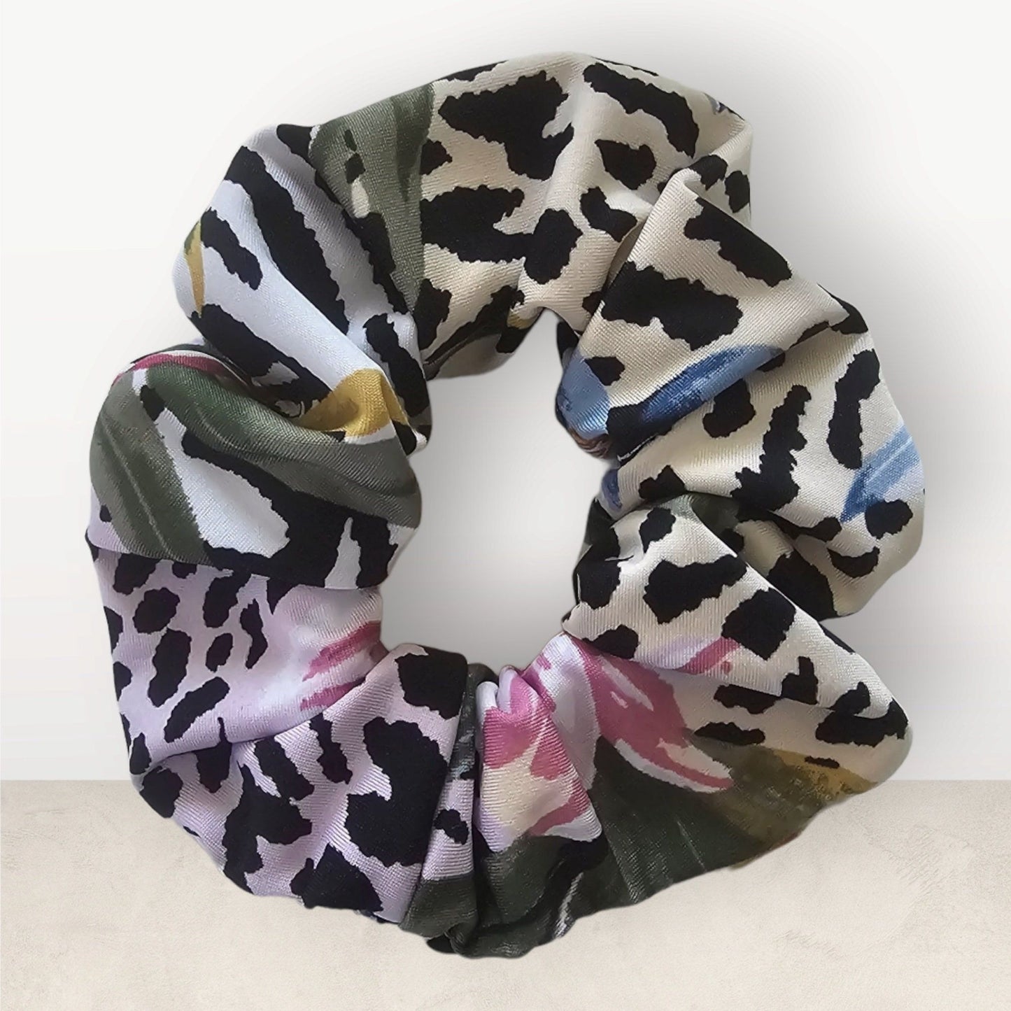 Handmade Rich Florals Print Scrunchie |Scrunchie with vibrant floral prints for a stylish, elevated look