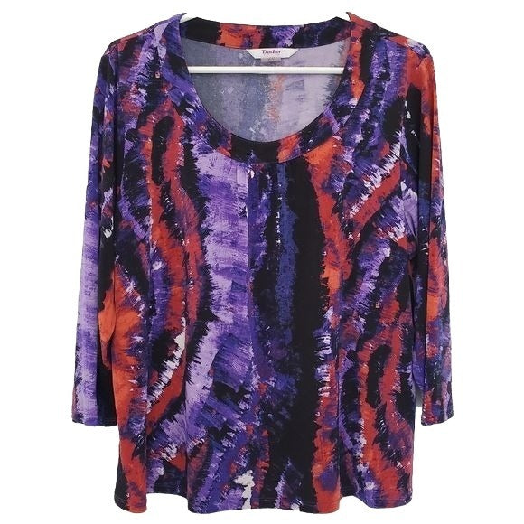 Tanjay Bold Art Print Crew Neck Blouse