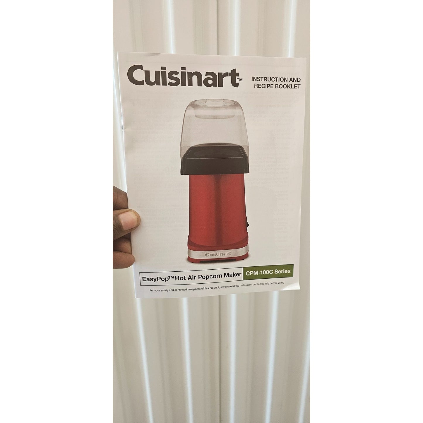 Cuisinart Hot Air Popcorn Maker CPB-300P1 3.5L Quick & Easy Oil-Free BPA-Free Red