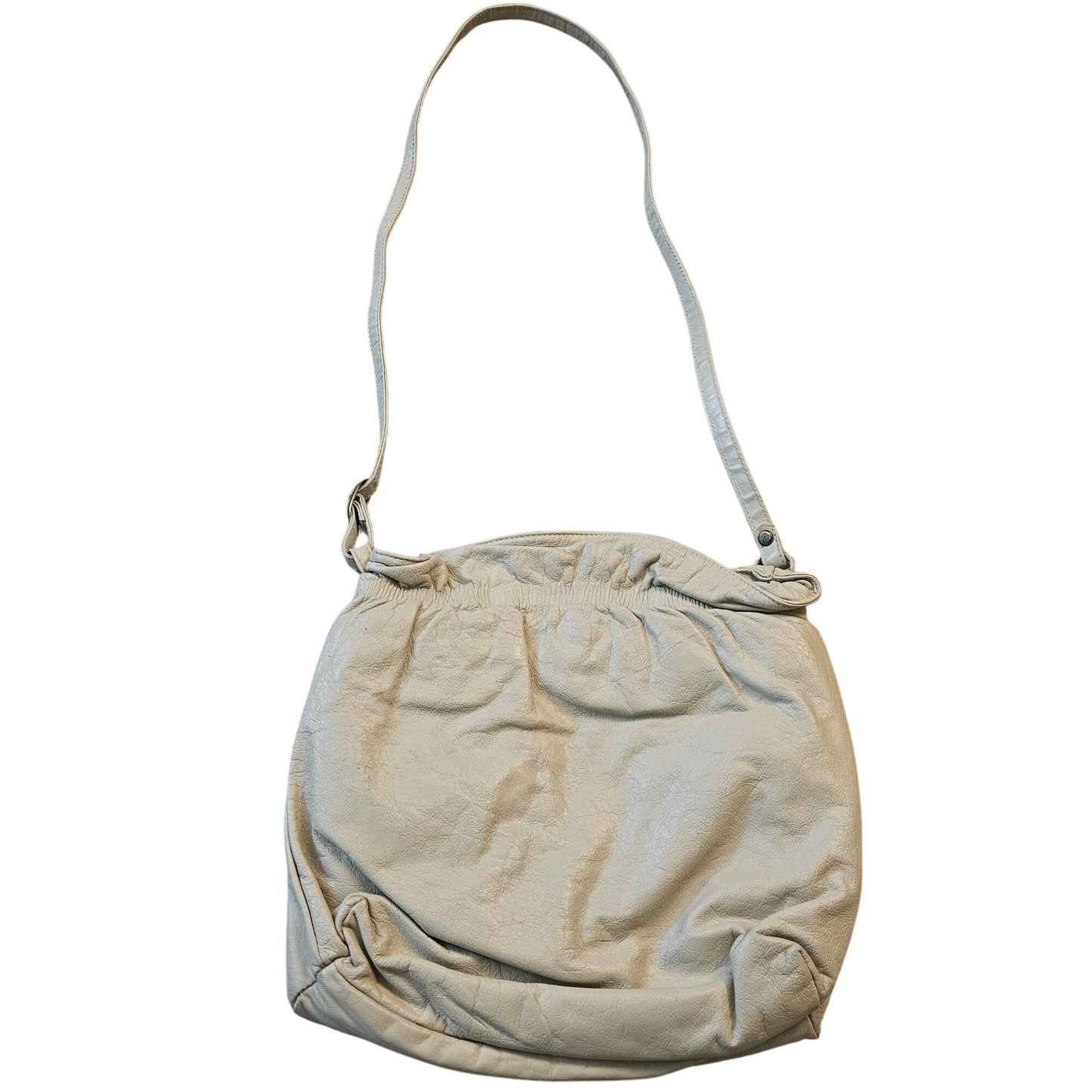 Vintage Elegance Genuine Leather Shoulder Bag With Dual Front Zipper Pockets