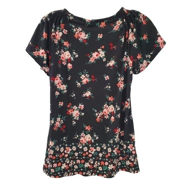 Style & Co | Floral Print Blouse with Pleat Detail