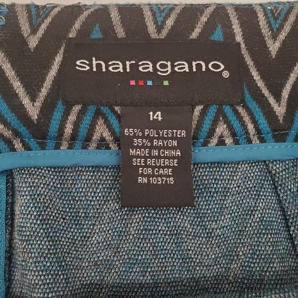 Sharagano Prism Detail Fitted Skirt