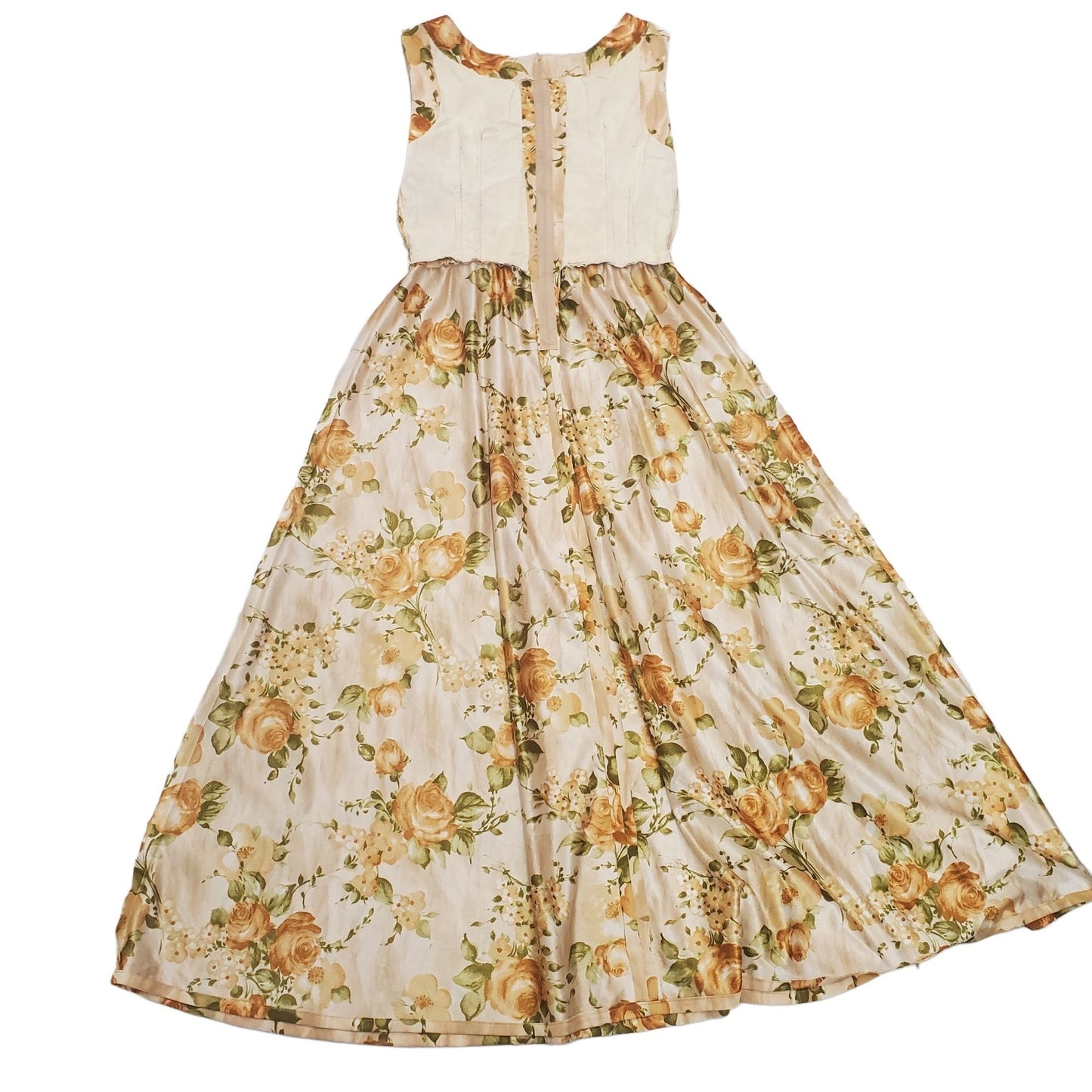 Vintage Handmade Floral Maxi Elegant Dress
