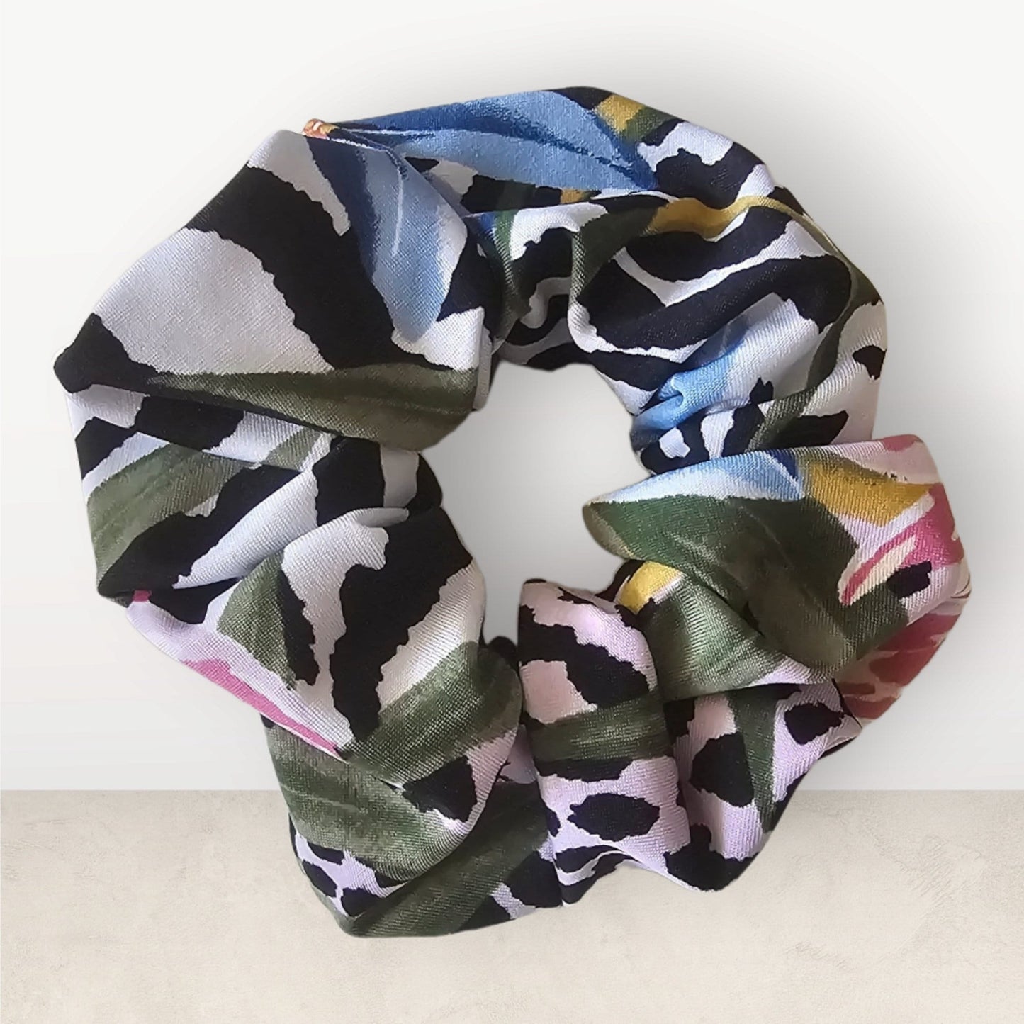 Handmade Rich Florals Print Scrunchie |Scrunchie with vibrant floral prints for a stylish, elevated look