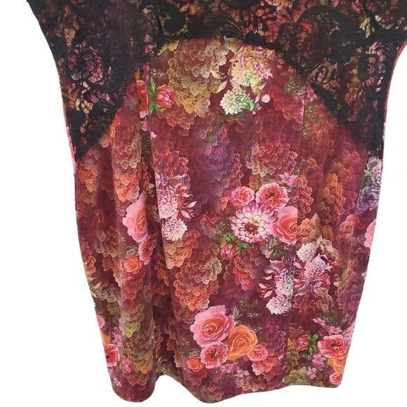 Nick Verreos | Floral Dress w/ Embroidery overlay