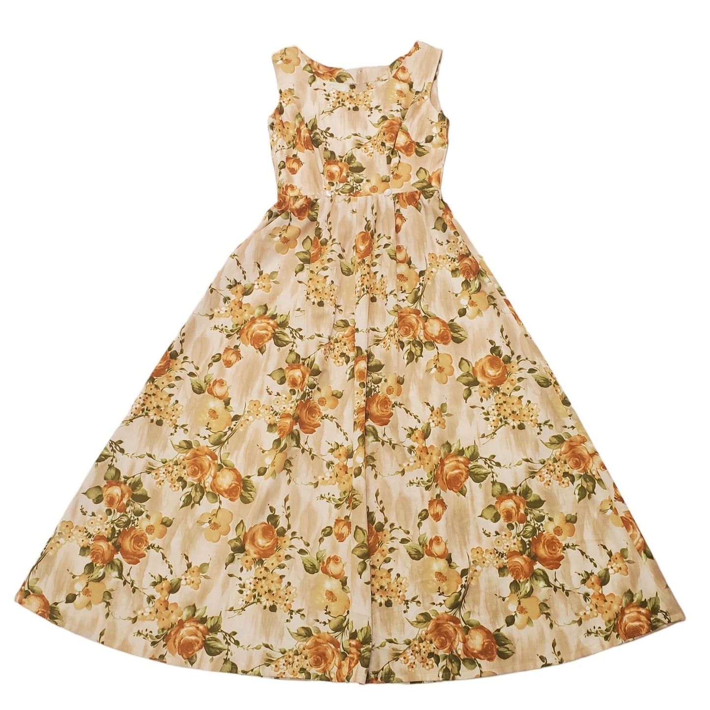 Vintage Handmade Floral Maxi Elegant Dress