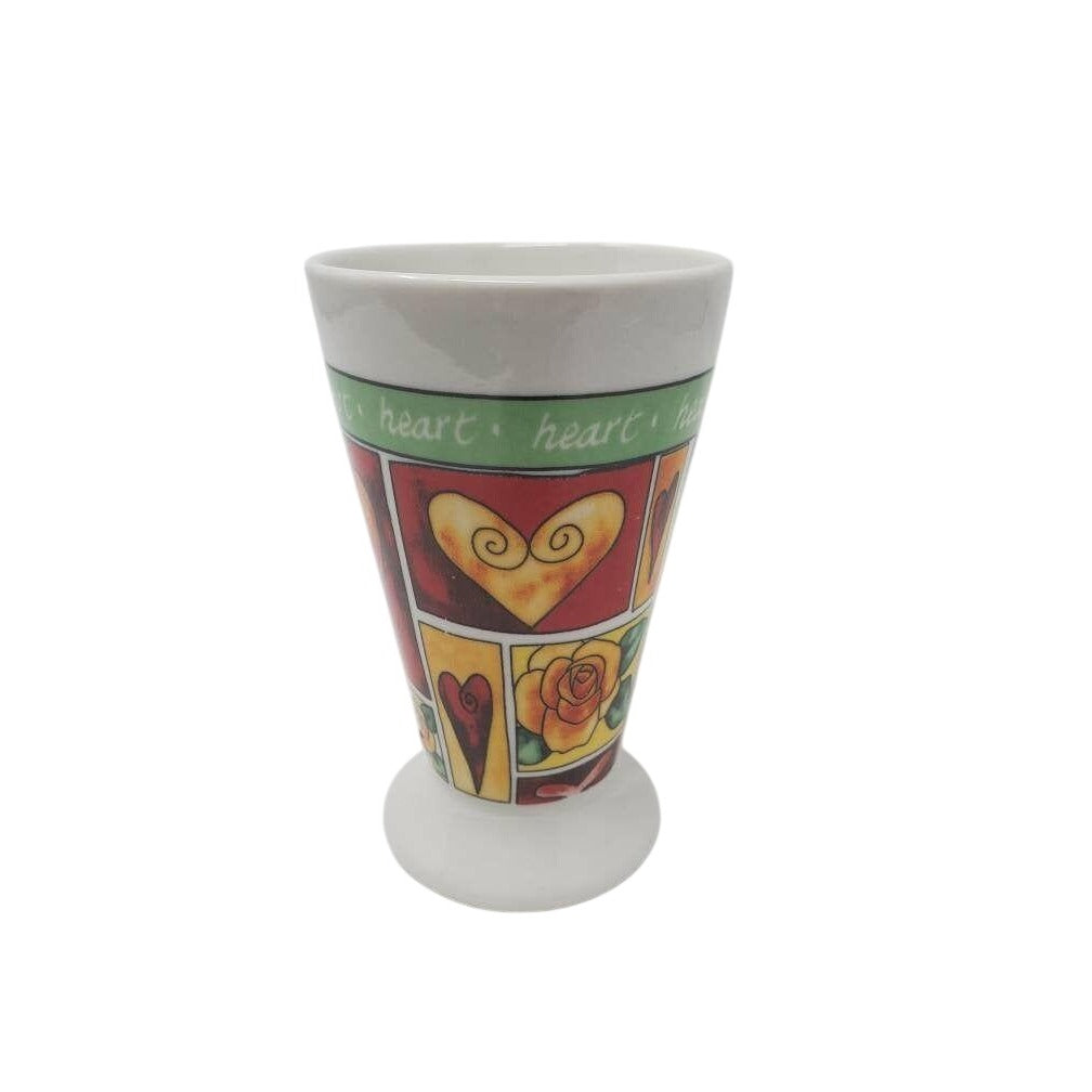 Royal Norfolk Heart-Themed Ceramic Mug With Roses & Modern Art Design