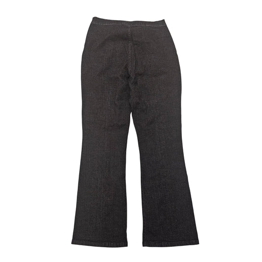 Vintage 1970s High-Waisted Dark wash Denim Jeans By Cybil & Marcy With Rhinestone Button Detail