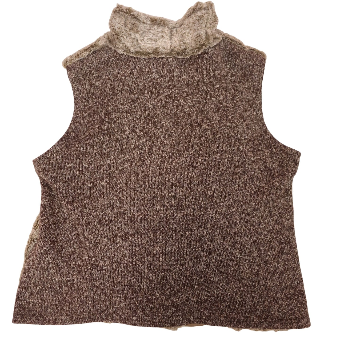 Tribal Faux Fur & Knit Vest | Womens Size XL