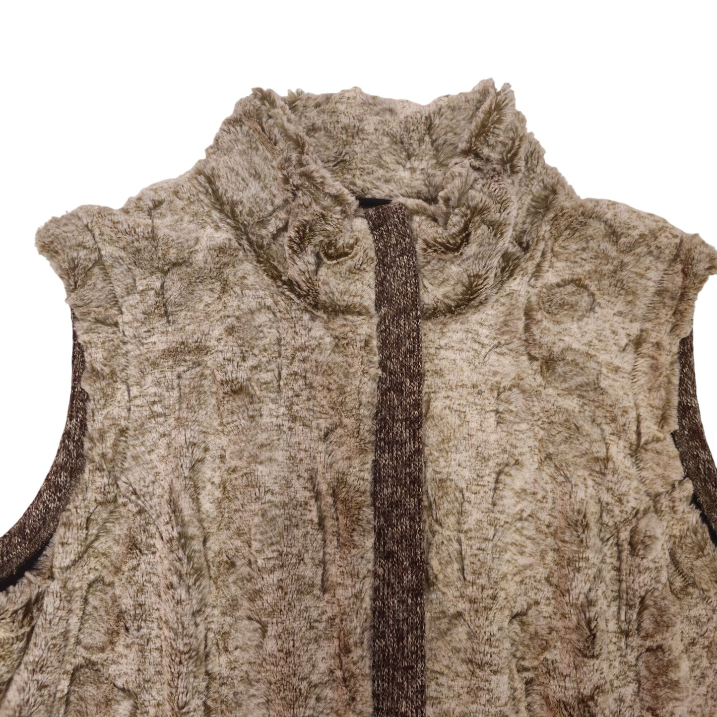 Tribal Faux Fur & Knit Vest | Womens Size XL