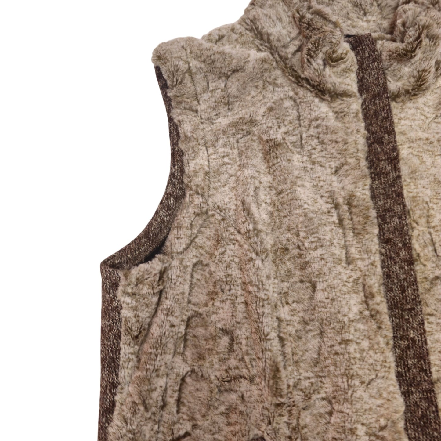 Tribal Faux Fur & Knit Vest | Womens Size XL