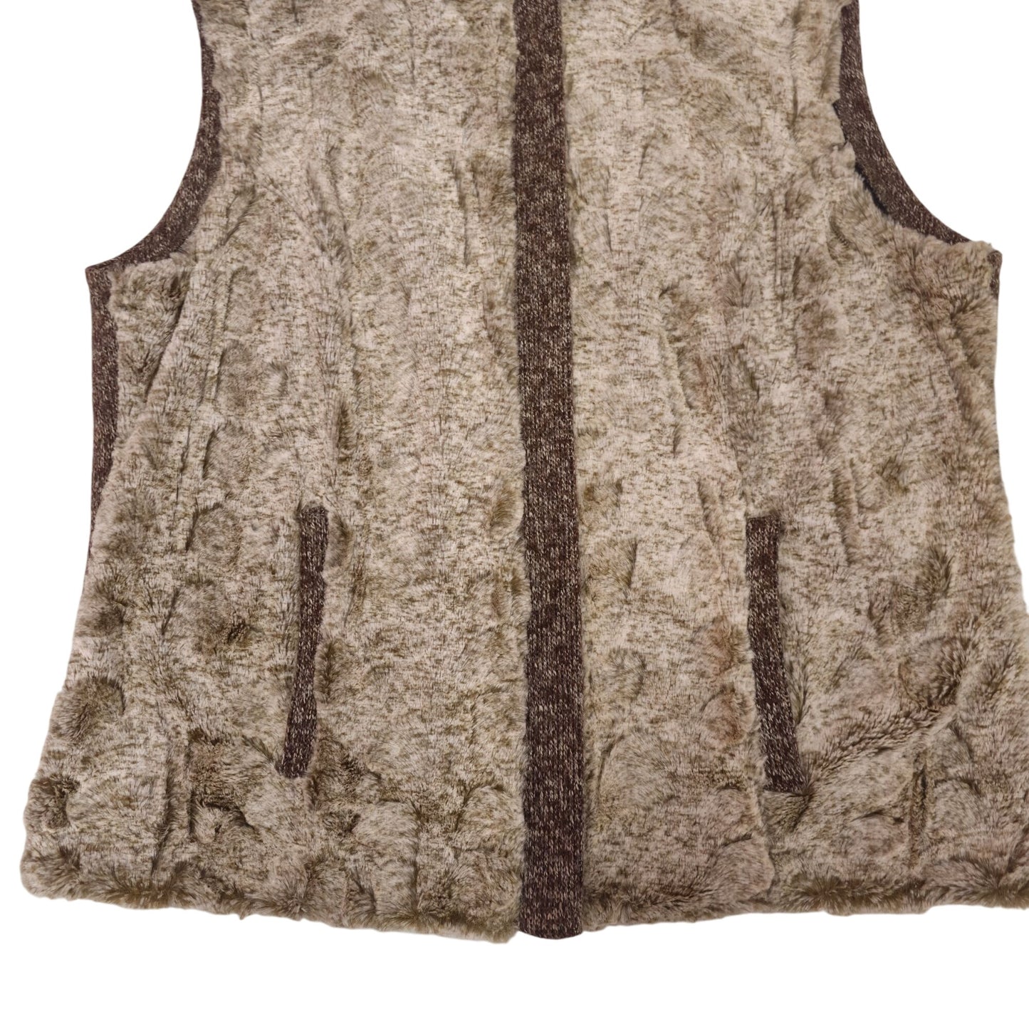 Tribal Faux Fur & Knit Vest | Womens Size XL