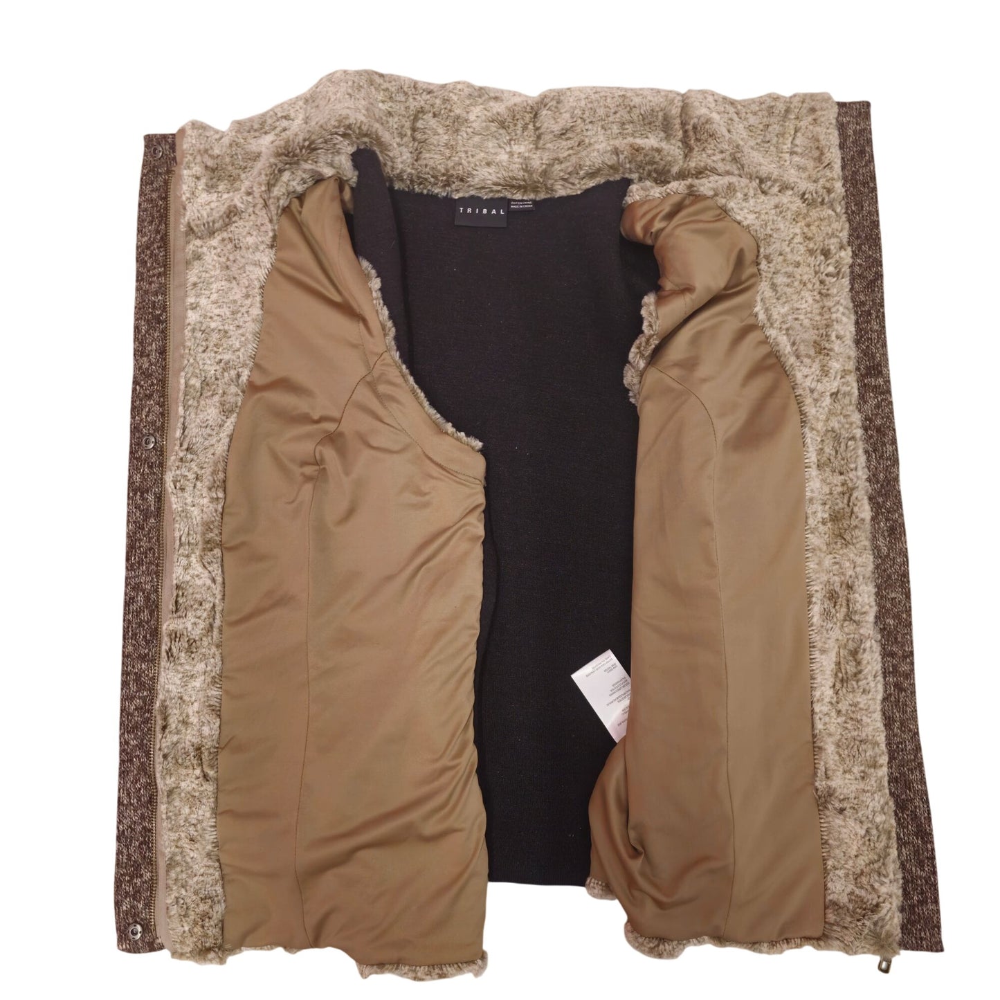Tribal Faux Fur & Knit Vest | Womens Size XL